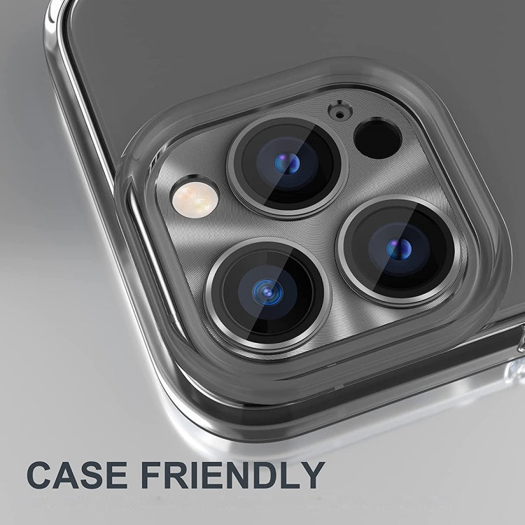 ENKAY Pellicola copriobiettivo in vetro temperato in lega di alluminio, For iPhone 15 Pro / 15 Pro Max