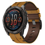 Cinturino per orologio in pelle da 22 mm, For Garmin Fenix E 47mm, For Garmin Fenix 8 MIP 47mm, For Garmin Fenix 8 AMOLED 47mm, For Garmin Fenix 7 Pro 47mm, For Garmin Epix Pro 47mm, For Garmin MARQ Athlete Gen 2, For Garmin MARQ Commander             ...