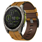 Cinturino per orologio in pelle da 22 mm, For Garmin Fenix E 47mm, For Garmin Fenix 8 MIP 47mm, For Garmin Fenix 8 AMOLED 47mm, For Garmin Fenix 7 Pro 47mm, For Garmin Epix Pro 47mm, For Garmin MARQ Athlete Gen 2, For Garmin MARQ Commander             ...
