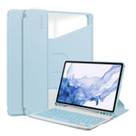 ENKAY Smart Case in pelle TPU con rotazione a 360 gradi con tastiera wireless, For Samsung Galaxy Tab S9