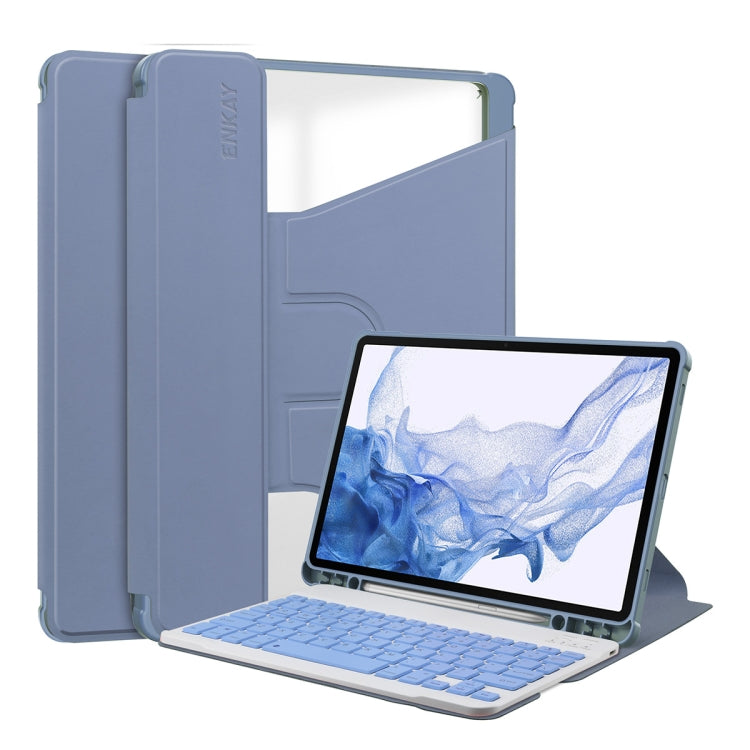 ENKAY Smart Case in pelle TPU con rotazione a 360 gradi con tastiera wireless, For Samsung Galaxy Tab S9