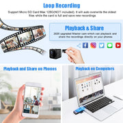 R8 Mini Webcam HD Telecamera per visione notturna Telecamera di sicurezza per monitor remoto per telefono cellulare, R8