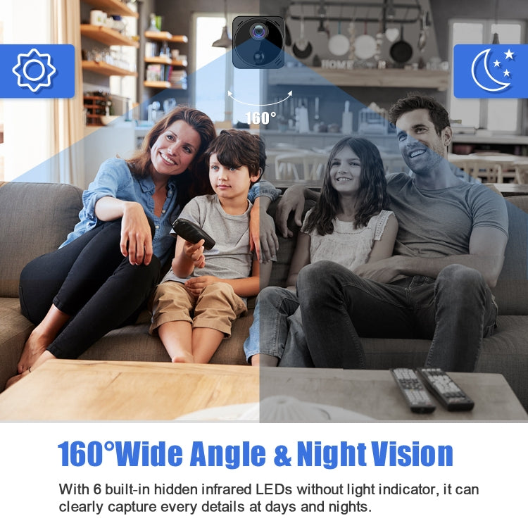 R8 Mini Webcam HD con visione notturna e controllo remoto