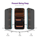 ENKAY ENKAY Hat-Prince Pellicola a schermo intero in vetro temperato anti-sbirciatina da 28 gradi, For iPhone 17 Pro Max, For iPhone 17 Pro, For iPhone 17, For iPhone Air, For iPhone 16 Pro Max, For iPhone 16 Pro, For iPhone 16 Plus, For iPhone 16     ...
