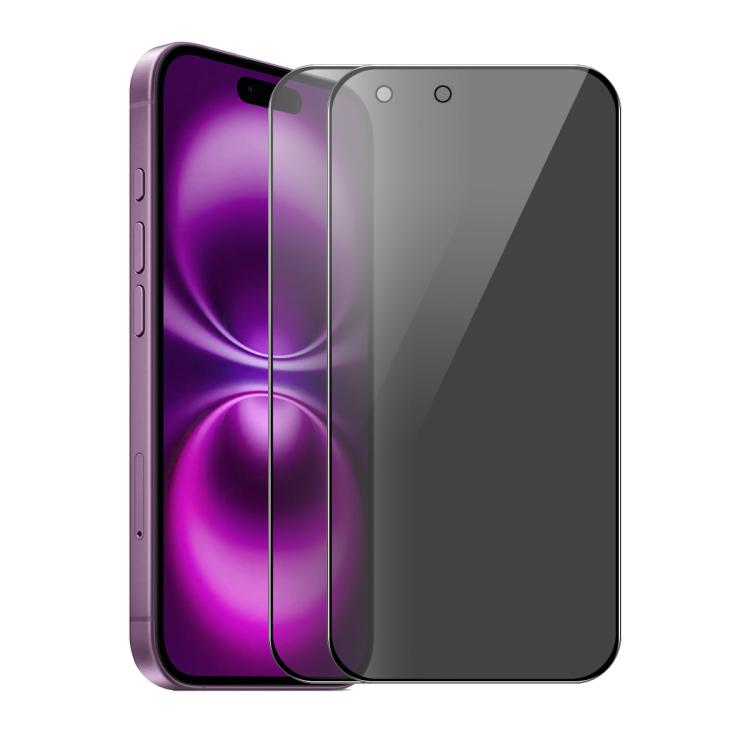 2 pezzi ENKAY Hat-Prince Pellicola a schermo intero in vetro temperato anti-sbirciatina da 28 gradi, For iPhone 17 Pro Max, For iPhone 17 Pro, For iPhone 17, For iPhone Air, For iPhone 16 Pro Max, For iPhone 16 Pro, For iPhone 16 Plus, For iPhone 16   ...