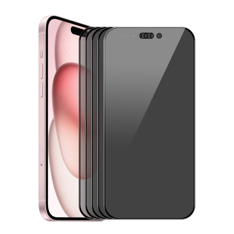 5 pezzi ENKAY Hat-Prince Pellicola a schermo intero in vetro temperato anti-sbirciatina da 28 gradi, For iPhone 17 Pro Max, For iPhone 17 Pro, For iPhone 17, For iPhone Air, For iPhone 16 Pro Max, For iPhone 16 Pro, For iPhone 16 Plus, For iPhone 16   ...