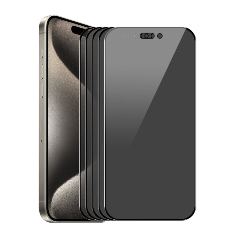 5 pezzi ENKAY Hat-Prince Pellicola a schermo intero in vetro temperato anti-sbirciatina da 28 gradi, For iPhone 17 Pro Max, For iPhone 17 Pro, For iPhone 17, For iPhone Air, For iPhone 16 Pro Max, For iPhone 16 Pro, For iPhone 16 Plus, For iPhone 16   ...