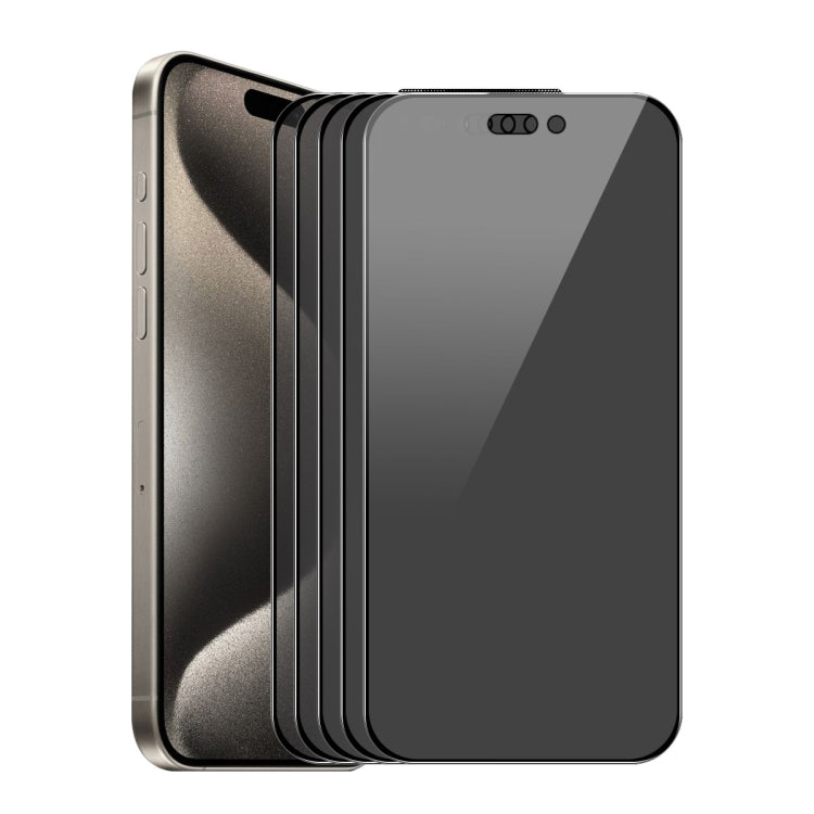 5 pezzi ENKAY Hat-Prince Pellicola a schermo intero in vetro temperato anti-sbirciatina da 28 gradi, For iPhone 17 Pro Max, For iPhone 17 Pro, For iPhone 17, For iPhone Air, For iPhone 16 Pro Max, For iPhone 16 Pro, For iPhone 16 Plus, For iPhone 16   ...