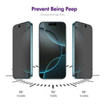 5 pezzi ENKAY Hat-Prince Pellicola a schermo intero in vetro temperato anti-sbirciatina da 28 gradi, For iPhone 17 Pro Max, For iPhone 17 Pro, For iPhone 17, For iPhone Air, For iPhone 16 Pro Max, For iPhone 16 Pro, For iPhone 16 Plus, For iPhone 16   ...