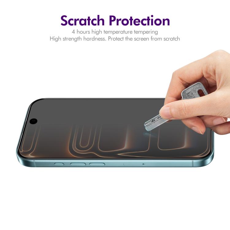 5 pezzi ENKAY Hat-Prince Pellicola a schermo intero in vetro temperato anti-sbirciatina da 28 gradi, For iPhone 17 Pro Max, For iPhone 17 Pro, For iPhone 17, For iPhone Air, For iPhone 16 Pro Max, For iPhone 16 Pro, For iPhone 16 Plus, For iPhone 16   ...