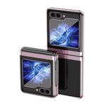 Custodia per telefono antiurto per PC trasparente galvanica, For Galaxy Z Flip5   5G