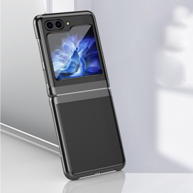 Custodia per telefono antiurto per PC trasparente galvanica, For Galaxy Z Flip5   5G