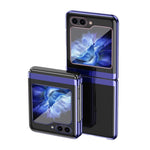 Custodia per telefono antiurto per PC trasparente galvanica, For Galaxy Z Flip5   5G