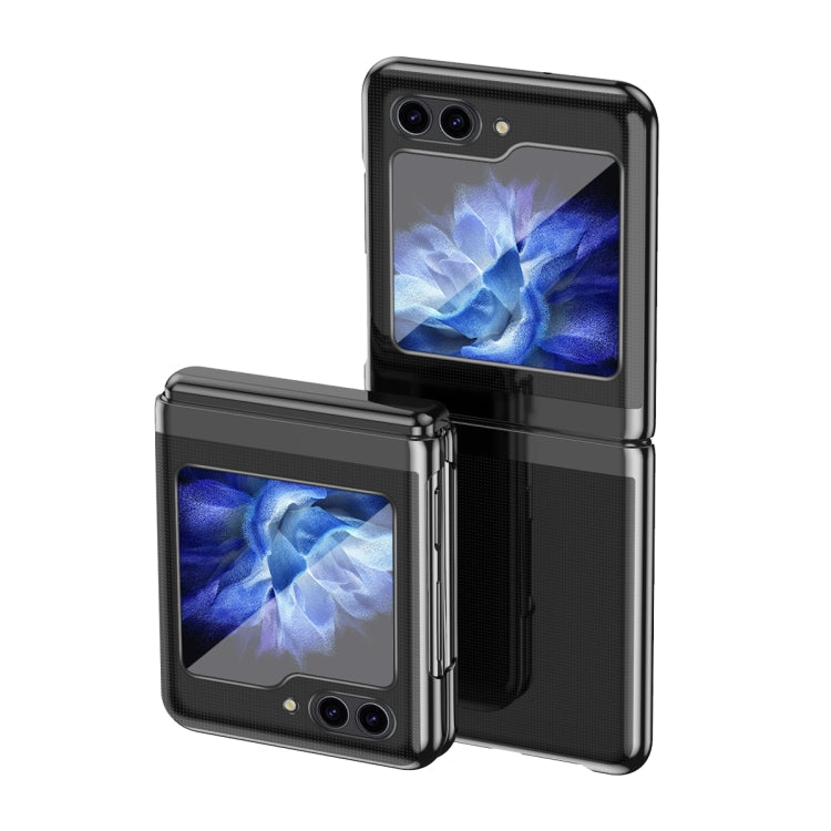 Custodia per telefono antiurto per PC trasparente galvanica, For Galaxy Z Flip5   5G