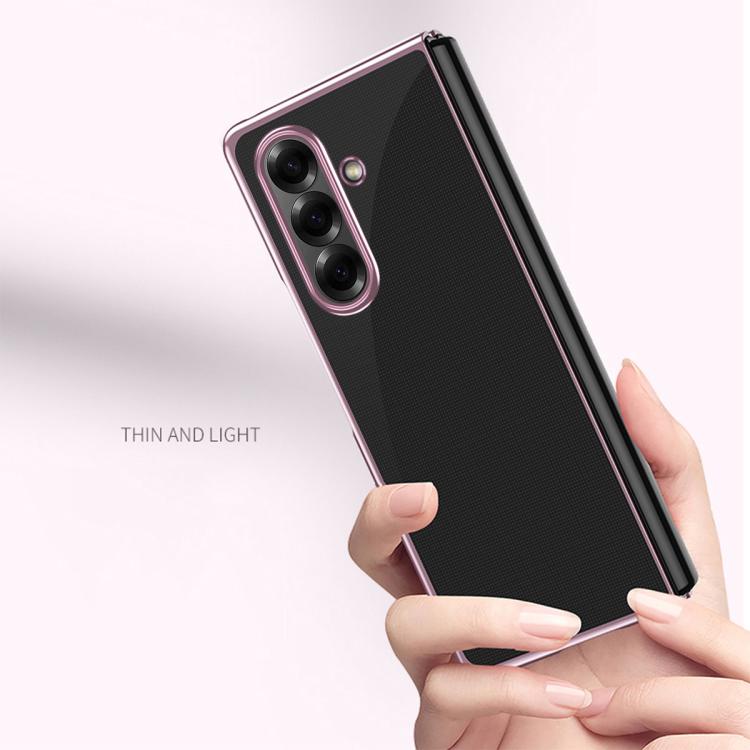 Custodia per telefono antiurto per PC trasparente galvanica, For Galaxy Z Fold8 Ultra 5G, For Galaxy Z Flip8 5G, For Galaxy Z Flip7 5G, For Galaxy Z Fold5 5G