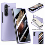 Custodia per telefono pieghevole per PC con protezione in vetro temperato JUNSUNMAY 9H, For Samsung Galaxy Z Fold5, For Samsung Galaxy Z Flip5