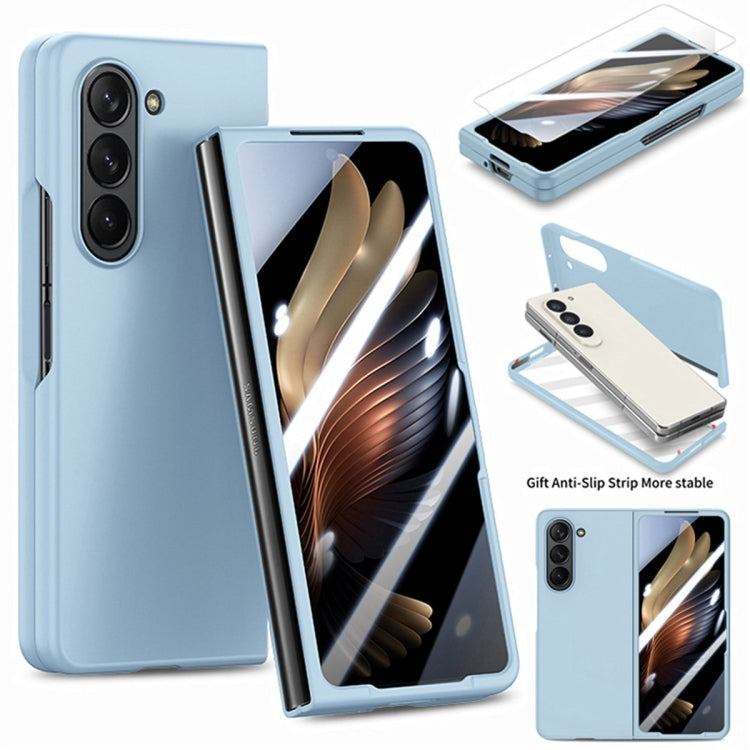 Custodia per telefono pieghevole per PC con protezione in vetro temperato JUNSUNMAY 9H, For Samsung Galaxy Z Fold5, For Samsung Galaxy Z Flip5