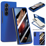 Custodia per telefono pieghevole per PC con protezione in vetro temperato JUNSUNMAY 9H, For Samsung Galaxy Z Fold5, For Samsung Galaxy Z Flip5