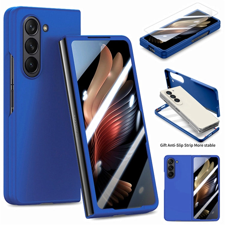 Custodia per telefono pieghevole per PC con protezione in vetro temperato JUNSUNMAY 9H, For Samsung Galaxy Z Fold5, For Samsung Galaxy Z Flip5