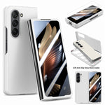 Custodia per telefono pieghevole per PC con protezione in vetro temperato JUNSUNMAY 9H, For Samsung Galaxy Z Fold5, For Samsung Galaxy Z Flip5