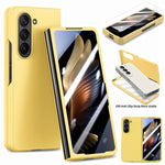 Custodia per telefono pieghevole per PC con protezione in vetro temperato JUNSUNMAY 9H, For Samsung Galaxy Z Fold5, For Samsung Galaxy Z Flip5