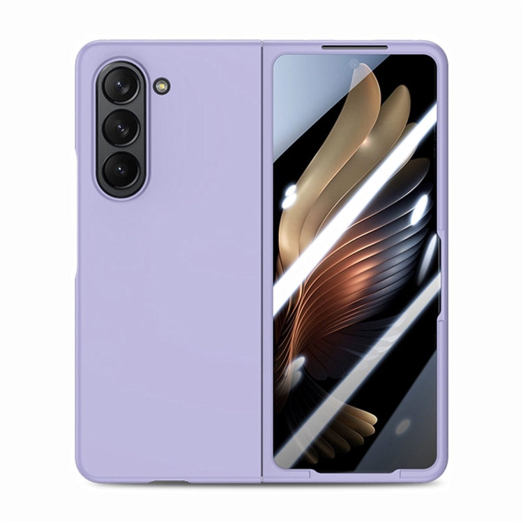 Custodia per telefono pieghevole per PC con protezione in vetro temperato JUNSUNMAY 9H, For Samsung Galaxy Z Fold5, For Samsung Galaxy Z Flip5