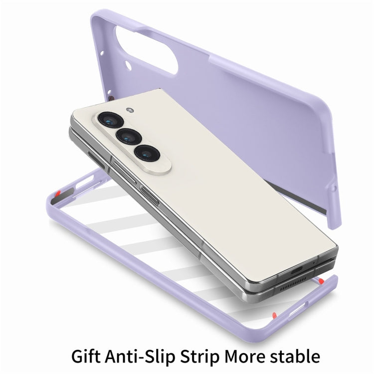 Custodia per telefono pieghevole per PC con protezione in vetro temperato JUNSUNMAY 9H, For Samsung Galaxy Z Fold5, For Samsung Galaxy Z Flip5
