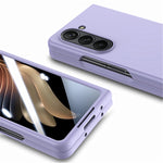 Custodia per telefono pieghevole per PC con protezione in vetro temperato JUNSUNMAY 9H, For Samsung Galaxy Z Fold5, For Samsung Galaxy Z Flip5