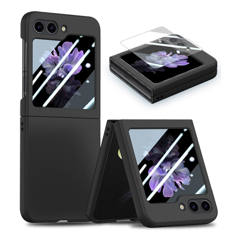 Custodia per telefono pieghevole per PC con protezione in vetro temperato JUNSUNMAY 9H, For Samsung Galaxy Z Flip6 / Flip7 FE, For Samsung Galaxy Z Fold6