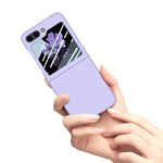 Custodia per telefono pieghevole per PC con protezione in vetro temperato JUNSUNMAY 9H, For Samsung Galaxy Z Flip6 / Flip7 FE, For Samsung Galaxy Z Fold6