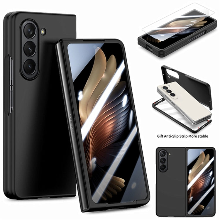 Custodia per telefono pieghevole per PC con protezione in vetro temperato JUNSUNMAY 9H, For Samsung Galaxy Z Flip6 / Flip7 FE, For Samsung Galaxy Z Fold6