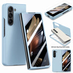 Custodia per telefono pieghevole per PC con protezione in vetro temperato JUNSUNMAY 9H, For Samsung Galaxy Z Flip6 / Flip7 FE, For Samsung Galaxy Z Fold6