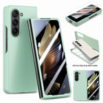 Custodia per telefono pieghevole per PC con protezione in vetro temperato JUNSUNMAY 9H, For Samsung Galaxy Z Flip6 / Flip7 FE, For Samsung Galaxy Z Fold6