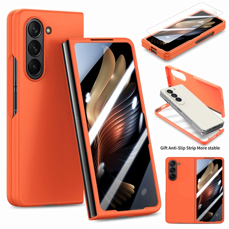 Custodia per telefono pieghevole per PC con protezione in vetro temperato JUNSUNMAY 9H, For Samsung Galaxy Z Flip6 / Flip7 FE, For Samsung Galaxy Z Fold6