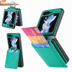 JUNSUN MAY Custodia per telefono pieghevole in pelle con motivo litchi in pelle con slot per penna, For Samsung Galaxy Z Flip6 / Flip7 FE, For Samsung Galaxy Z Flip5