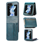 Custodia per telefono pieghevole in pelle PU JUNSUNMAY con slot per schede, For Samsung Galaxy Z Flip6, For Samsung Galaxy Z Flip6 / Flip7 FE, For Samsung Galaxy Z Flip5