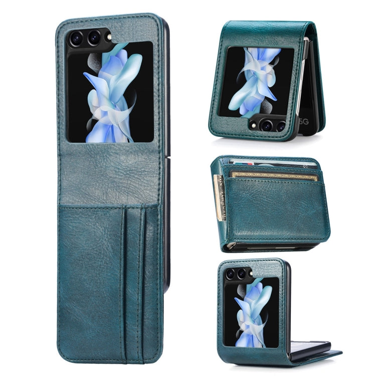 Custodia per telefono pieghevole in pelle PU JUNSUNMAY con slot per schede, For Samsung Galaxy Z Flip6, For Samsung Galaxy Z Flip6 / Flip7 FE, For Samsung Galaxy Z Flip5
