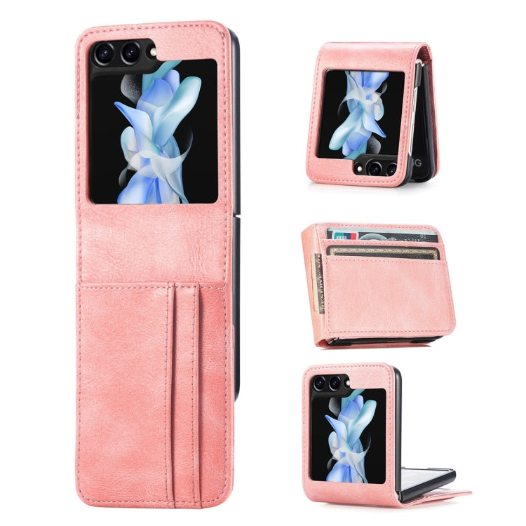 Custodia per telefono pieghevole in pelle PU JUNSUNMAY con slot per schede, For Samsung Galaxy Z Flip6, For Samsung Galaxy Z Flip6 / Flip7 FE, For Samsung Galaxy Z Flip5
