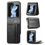 Custodia per telefono pieghevole in pelle PU JUNSUNMAY con slot per schede, For Samsung Galaxy Z Flip6, For Samsung Galaxy Z Flip6 / Flip7 FE, For Samsung Galaxy Z Flip5