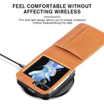 Custodia per telefono pieghevole in pelle PU JUNSUNMAY con slot per schede, For Samsung Galaxy Z Flip6, For Samsung Galaxy Z Flip6 / Flip7 FE, For Samsung Galaxy Z Flip5