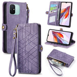 Portafoglio con cerniera geometrica Portafoglio in pelle con fibbia laterale, For Xiaomi Redmi Note 12 5G, For Xiaomi Redmi 12C, For Xiaomi Redmi A1, For Xiaomi Redmi Note 11T Pro