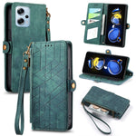 Portafoglio con cerniera geometrica Portafoglio in pelle con fibbia laterale, For Xiaomi Redmi Note 12 5G, For Xiaomi Redmi 12C, For Xiaomi Redmi A1, For Xiaomi Redmi Note 11T Pro