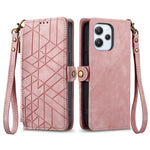 Portafoglio con cerniera geometrica Portafoglio in pelle con fibbia laterale, For Redmi Note 11 Pro 4G, For Xiaomi Redmi 10, For Xiaomi Redmi Note 10 5G, For Xiaomi Redmi Note 10 4G