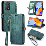 Portafoglio con cerniera geometrica Portafoglio in pelle con fibbia laterale, For Redmi Note 11 Pro 4G, For Xiaomi Redmi 10, For Xiaomi Redmi Note 10 5G, For Xiaomi Redmi Note 10 4G
