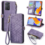 Portafoglio con cerniera geometrica Portafoglio in pelle con fibbia laterale, For Redmi Note 11 Pro 4G, For Xiaomi Redmi 10, For Xiaomi Redmi Note 10 5G, For Xiaomi Redmi Note 10 4G