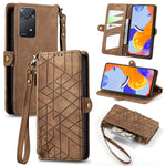 Portafoglio con cerniera geometrica Portafoglio in pelle con fibbia laterale, For Redmi Note 11 Pro 4G, For Xiaomi Redmi 10, For Xiaomi Redmi Note 10 5G, For Xiaomi Redmi Note 10 4G