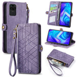 Portafoglio con cerniera geometrica Portafoglio in pelle con fibbia laterale, For Xiaomi Redmi 9C, For Xiaomi Redmi Note 9, For Xiaomi Redmi K30 Pro, For Xiaomi Redmi Note 9S