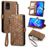Portafoglio con cerniera geometrica Portafoglio in pelle con fibbia laterale, For Xiaomi Redmi 9C, For Xiaomi Redmi Note 9, For Xiaomi Redmi K30 Pro, For Xiaomi Redmi Note 9S