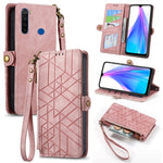 Portafoglio con cerniera geometrica Portafoglio in pelle con fibbia laterale, For Xiaomi Redmi K30, For Xiaomi Redmi Note 8T, For Xiaomi Redmi Note 8, For Xiaomi Redmi Note 8 Pro
