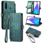 Portafoglio con cerniera geometrica Portafoglio in pelle con fibbia laterale, For Xiaomi Redmi K30, For Xiaomi Redmi Note 8T, For Xiaomi Redmi Note 8, For Xiaomi Redmi Note 8 Pro